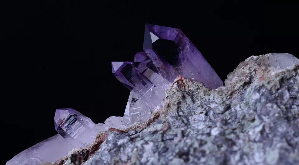 38.12g NATURAL Amethyst Quartz Skeletal Crystal Point Mineral Specimen /Mexico