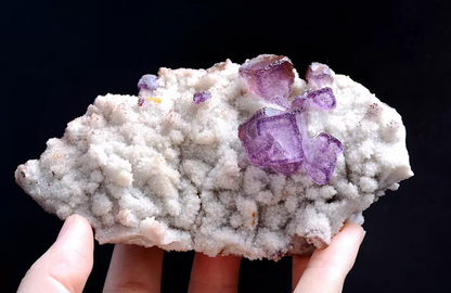 326.g Natural Two-Dimensional Code Purple Fluorite Mineral Specimen/Guizhou