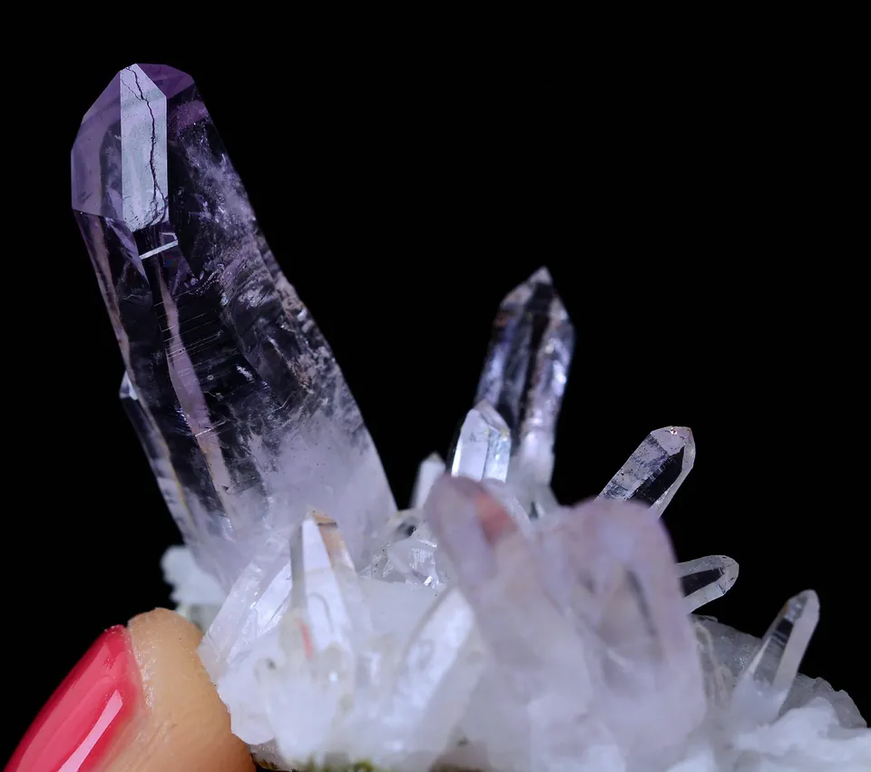 10.81g NATURAL Amethyst Quartz Skeletal Crystal Point Mineral Specimen/Mexico