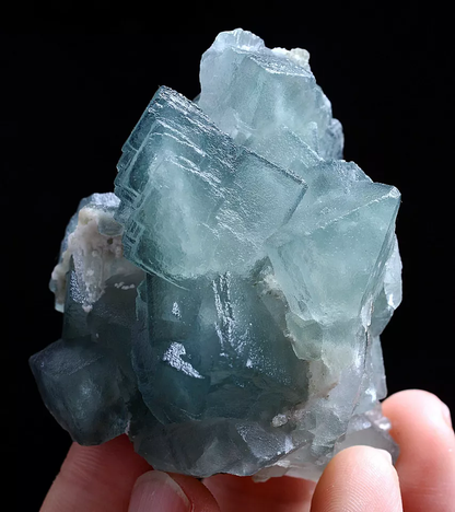 99g Natural Phantom Window Green Cubic Fluorite CLUSTER Mineral Specimen