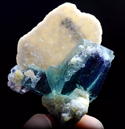 42g Natural Green Purple Strip FLUORITE Mineral Specimen/Inner Mongolia China