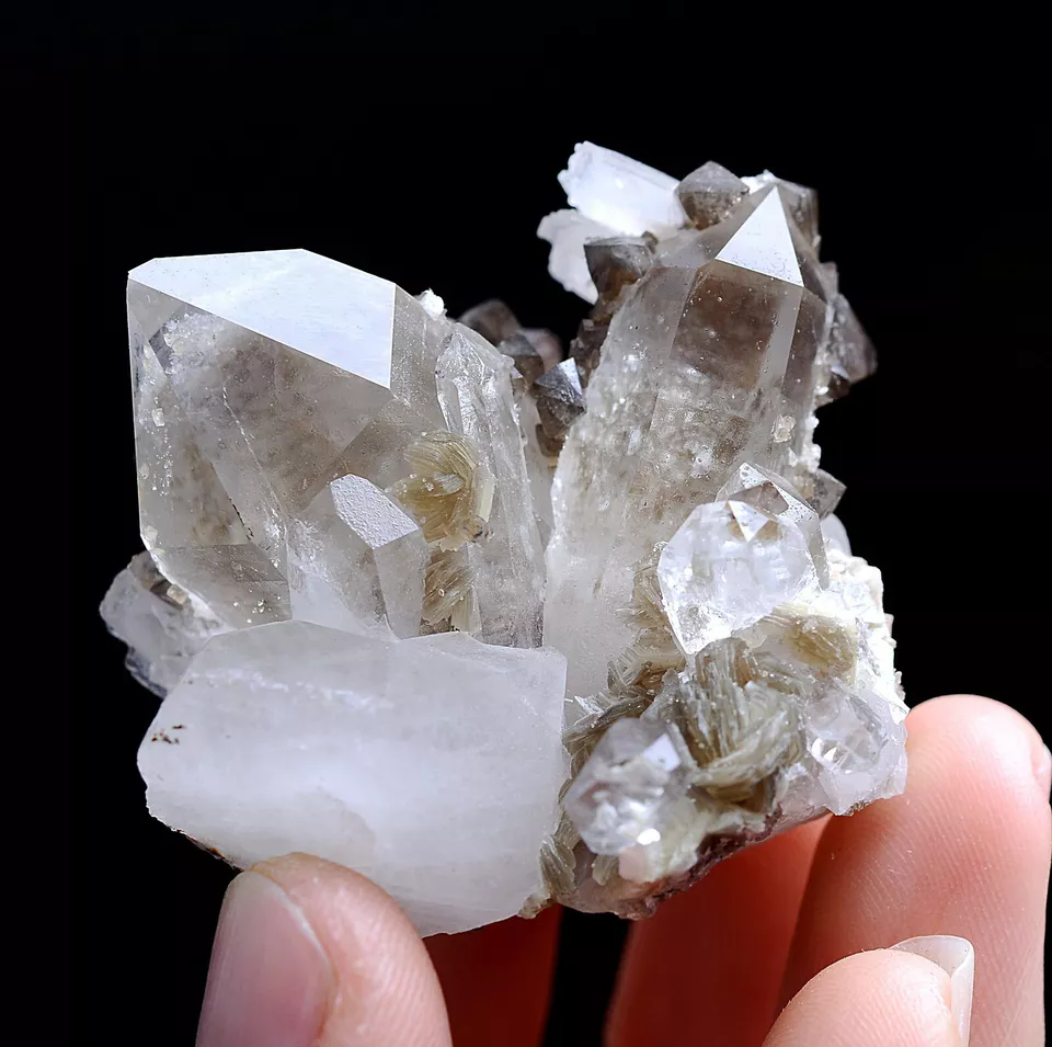 65g Natural Rare Scheelite & Crystal Calcite Mineral Specimen/Yaogangxian China