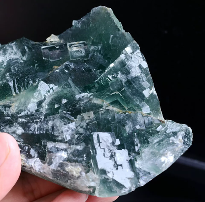 899.0g NATURAL Clear Green Cubic FLUORITE Crystal Cluster Mineral Specimen China