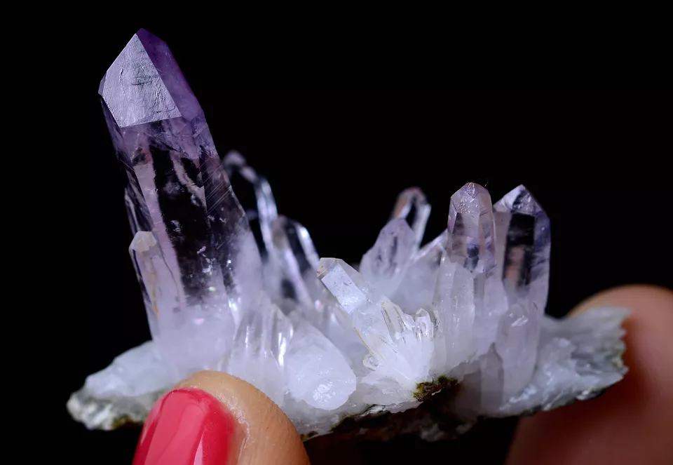 10.81g NATURAL Amethyst Quartz Skeletal Crystal Point Mineral Specimen/Mexico