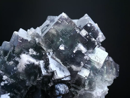 326gNATURAL New Varieties Green Cubic FLUORITE & Calcite Mineral Specimen/ China