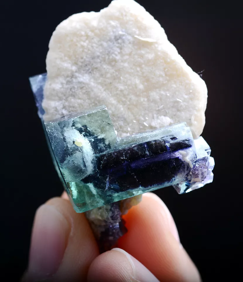 42g Natural Green Purple Strip FLUORITE Mineral Specimen/Inner Mongolia China