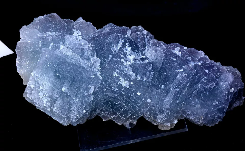 11.LB New Find Transparent Blue Cube Fluorite Crystal Cluster Mineral Specimen