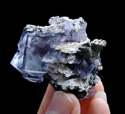 72.0g Natural Phantom Window Purple Fluorite Mineral Specimen/Yaogangxian China