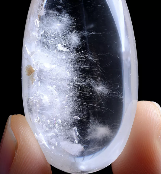 26g Natural Clear Rabbit Hair "Stone Inside Stone"Quartz Crystal Pendant