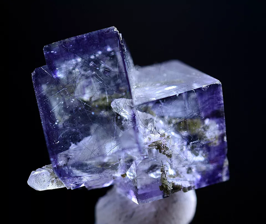 3.5gNatural Bismuthinite Purple FLUORITE  Crystal Mineral Specimen/ Yaogangxian