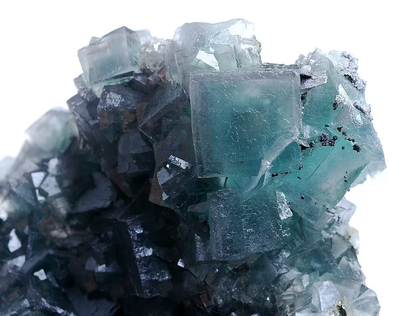 1482g Natural Phantom Window Green Cubic Fluorite CLUSTER Mineral Specimen