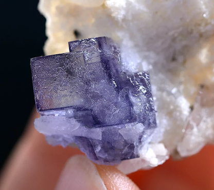 28.1g Natural Purple Fluorite & Crystal Mineral Specimen/Yaogangxian  China