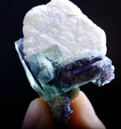 19g Natural Green Purple FLUORITE Dolomite Mineral Specimen/Inner MongoliaChina