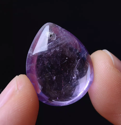 4.95g Natural Beauty Amethyst Crystal Gem Madam Water Drop Shape  Pendant