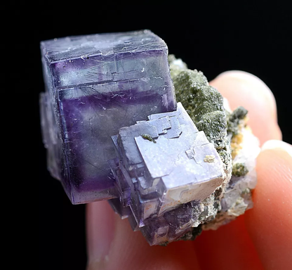 15g Natural Phantom Window Purple Fluorite Mineral Specimen/ Yaogangxian  China