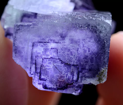 25g Natural Secondary Crystallization Phantom Purple Fluorite Mineral Specimen