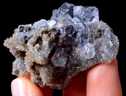 Newly DISCOVERED RARE PURPLE FLUORITE & CRYSTAL SYMBIOTIC MINERAL SPECIMEN  33g