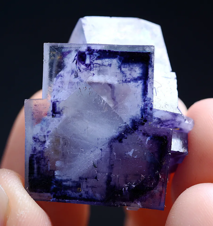 19g Natural Phantom Window Purple FLUORITE Mineral Specimen/Yaogangxian  China