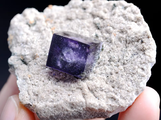 44.g Natural Phantom Window Purple FLUORITE Mineral Specimen/Yaogangxian  China