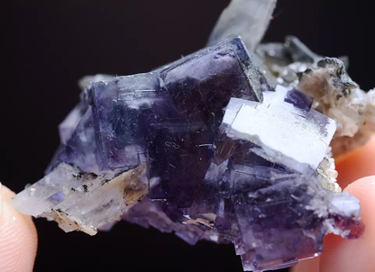 23g Natural Bismuthite Purple FLUORITE & Crystal Mineral Specimen/ Yaogangxian