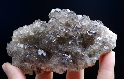 320g Natural Rare Clear Gray Fluorite Crystal Mineral Specimen/China