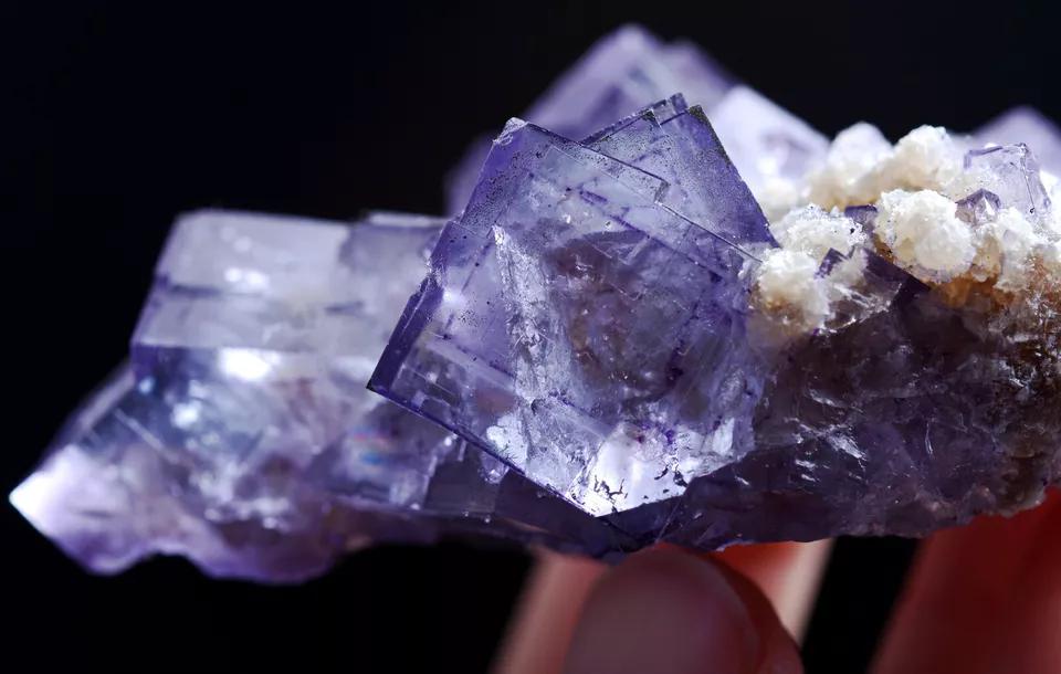 88g Natural Phantom Window Purple FLUORITE Mineral Specimen/Yaogangxian China