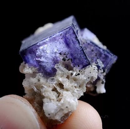 5.7g Natural Clear Phantom Purple FLUORITE Mineral Specimen /Yaogangxian China