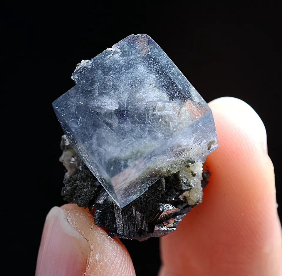 11g Natural Bismuthinite Fluorite Arsenopyrite Mineral Specimen/YaoGangXian