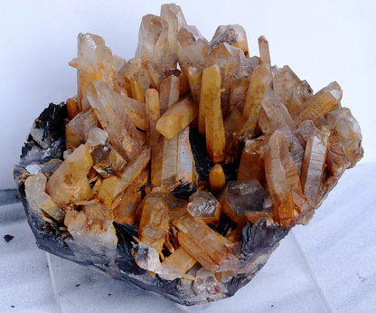 1322g Natural Yellow Crystal Cluster Flower Shape Specularite Mineral Specimen