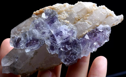 149g Natura Clear Purple FLUORITE  CRYSTAL Mineral Specimen/Yaogangxian China