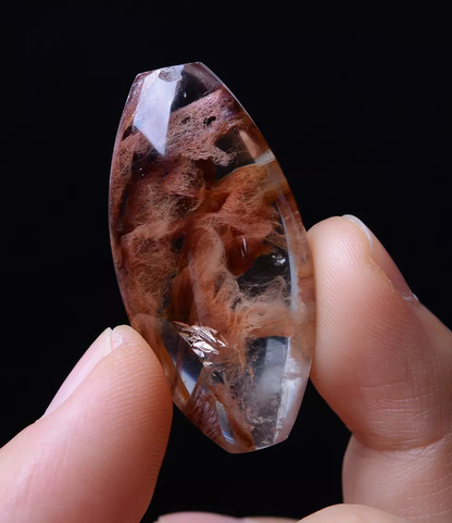 66.65ct Natural Rare Phantom Rabbit Hair Rutilated Quartz Crystal Cure Pendant