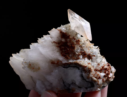 113g Natural red double-pointed Calcite Mineral Specimen/Hubei China