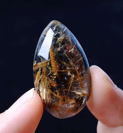 73.20ct Natural Gold Rutilated Quartz Crystal Woman Cure Powerful Pendant