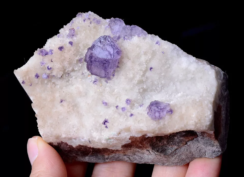 Newly DISCOVERED RARE PURPLE CUBIC FLUORITE CRYSTAL MINERAL SPECIMEN  243.52g