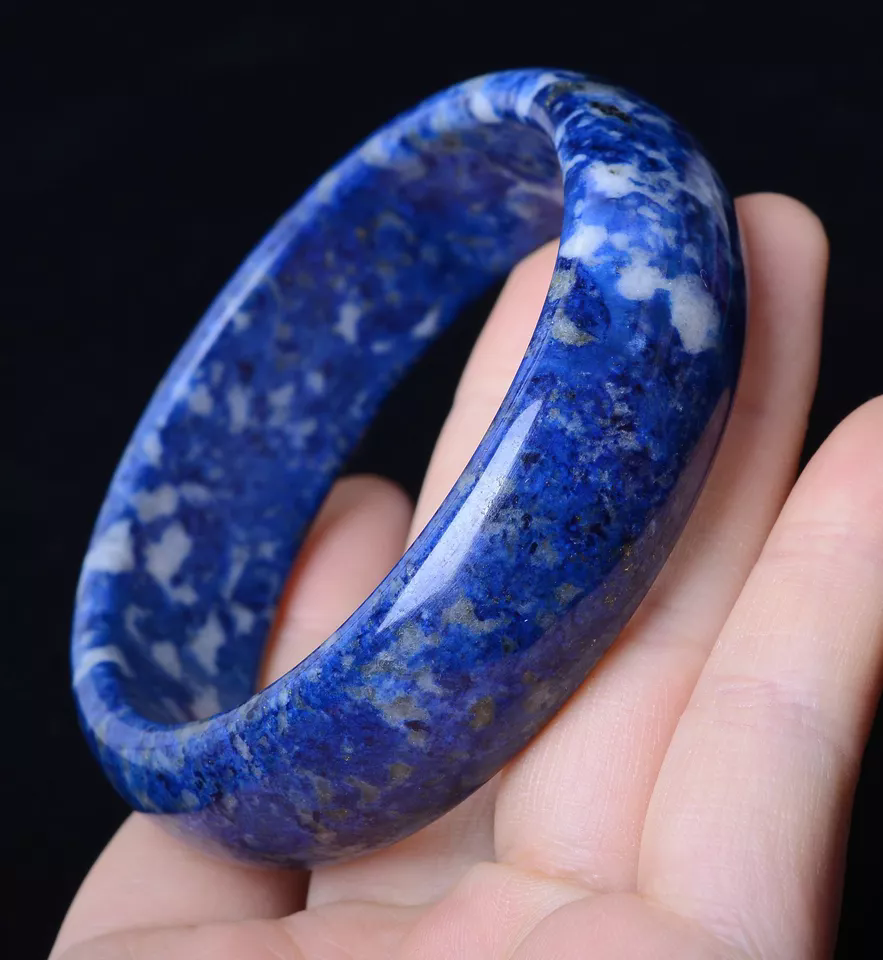 Beautiful Natural Lazurite Gemstone Healing Woman Bangle Inner Diameter 61mm