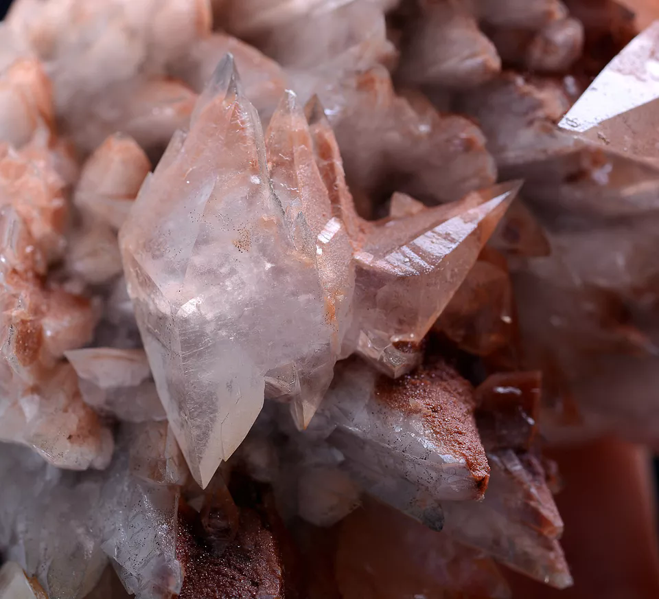 284g Natural red double-pointed Calcite Mineral Specimen / Hubei  China