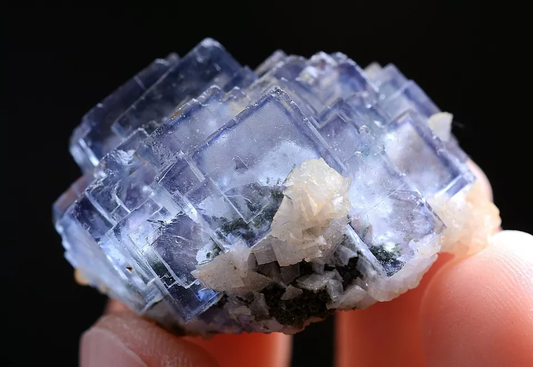 20g Natural Purple Window Fluorite Calcite  Mineral Specimen/Yaogangxian  China