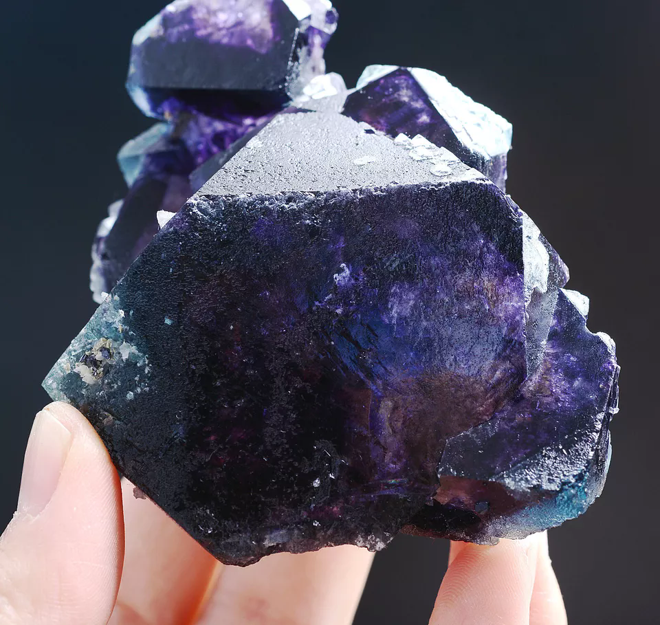 229g Natural Devil's Eye Purple FLUORITE Mineral Specimen/Inner Mongolia  China