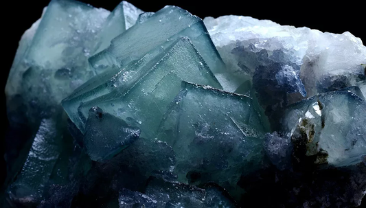 1492g  Natural Phantom Window Green Cubic Fluorite CLUSTER Mineral  Specimen