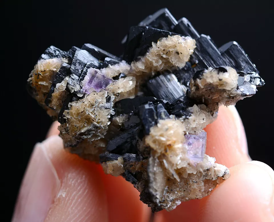 13g Natura Wolframite & Dolomite & Fluorite Mineral Specimen/Yaogangxian China