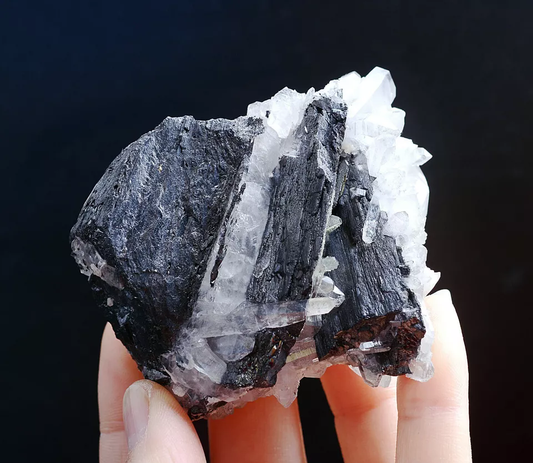 215g Natural Rare Wolframite CRYSTAL CLUSTER Mineral Specimen/Yaogangxian China