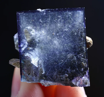 26g Natural Bismuthinite Purple FLUORITE  Pyrite Mineral  Specimen/Yaogang xian