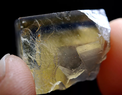 9.60g Natural New Variety Yellow Blue FLUORITE Mineral Specimen/China Beijing