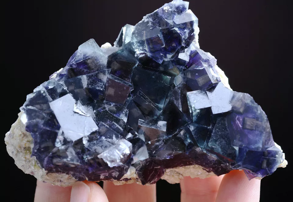 136g Natural Cross Devil's eye Purple FLUORITE Mineral Specimen/Inner  Mongolia