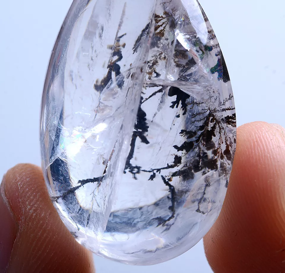 12.41g Natural Rare Tree Type Quartz Crystal Woman Energy Stone Pendant