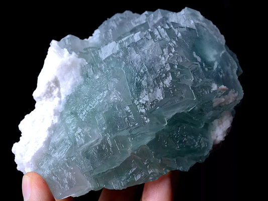 785.0g Newly DISCOVERED RARE GREEN CUBE FLUORITE CRYSTAL MINERAL SPECIMEN/ China