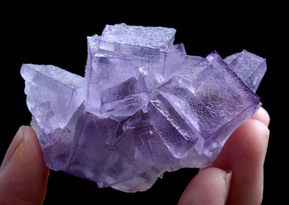 61g Natural Clear Purple Edge Fluorite Mineral Specimen /Guizhou China