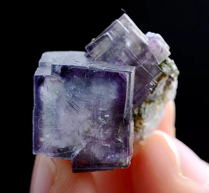 15g Natural Phantom Window Purple Fluorite Mineral Specimen/ Yaogangxian  China