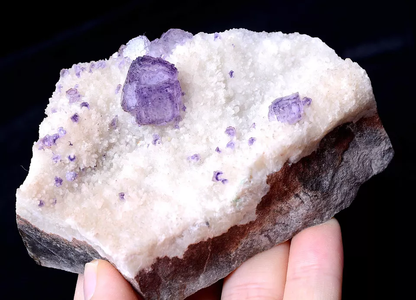 Newly DISCOVERED RARE PURPLE CUBIC FLUORITE CRYSTAL MINERAL SPECIMEN  243.52g