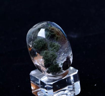 Natural Clear Green Phantom Ghost Quartz Crystal Pendant Healing Jewelry 25.57g